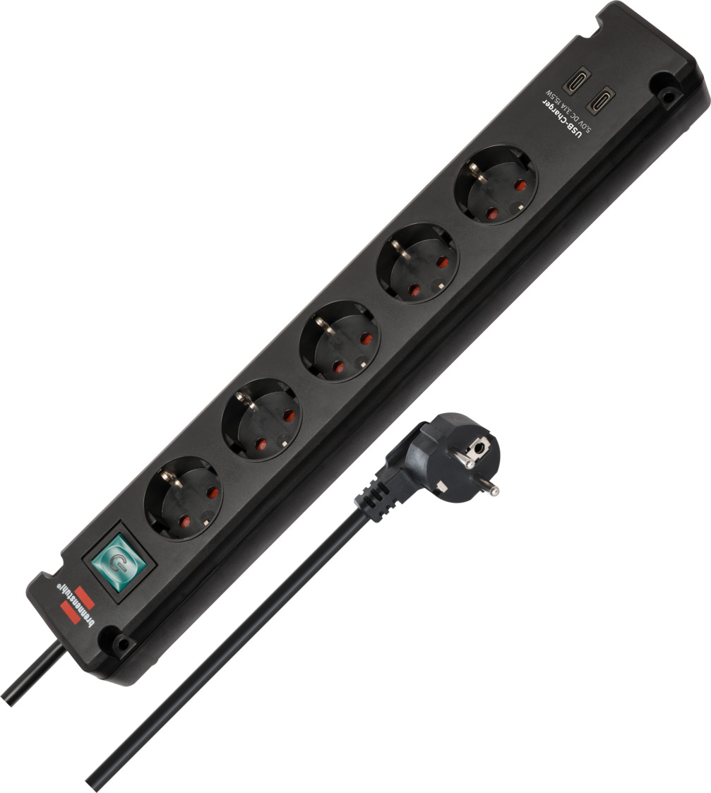 Brennenstuhl Steckdosenleiste 5fach 3m mit USB C