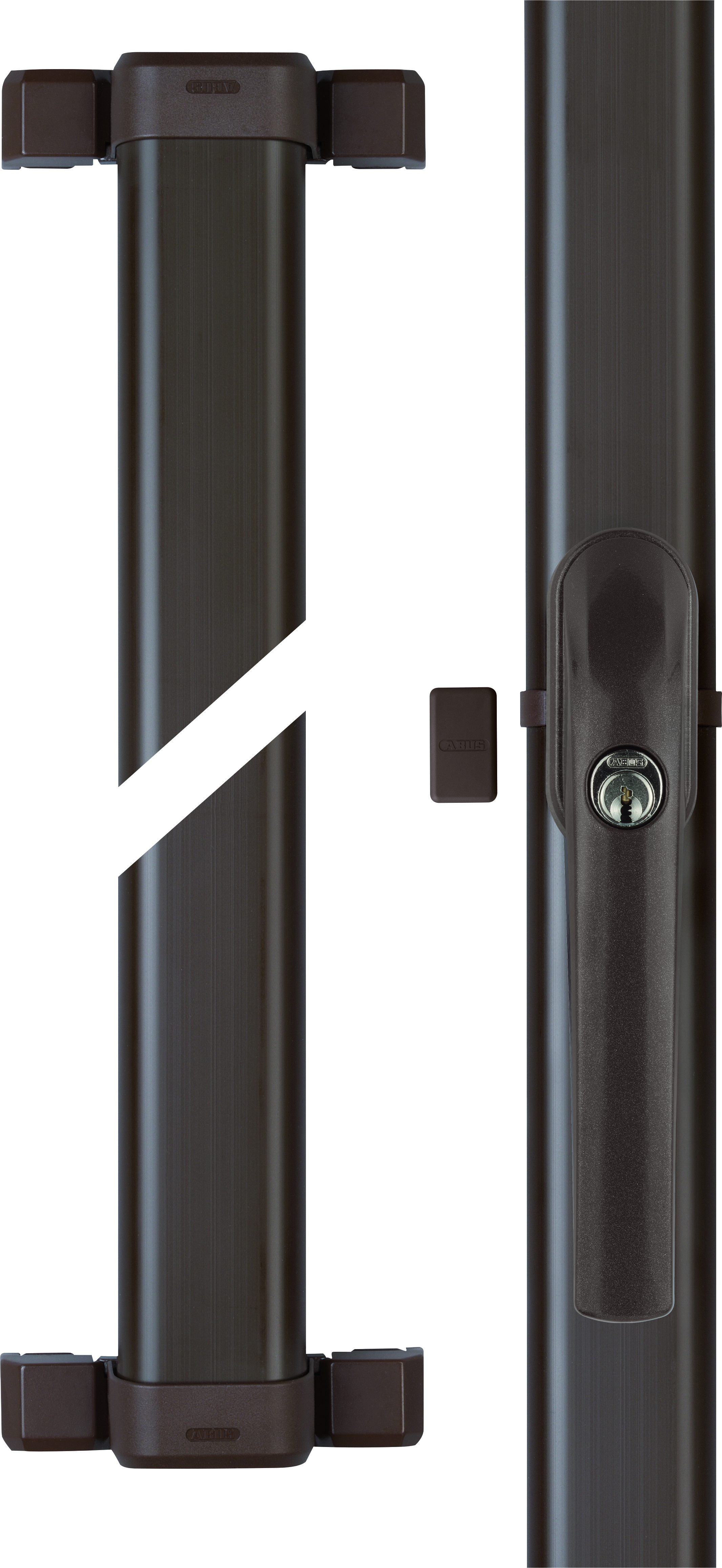 Abus Alarm-Fenster-Stangenschloss FOS 550A B braun