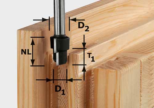 Festool Stufenfräser HM Ø 16,3 und 12,3mm