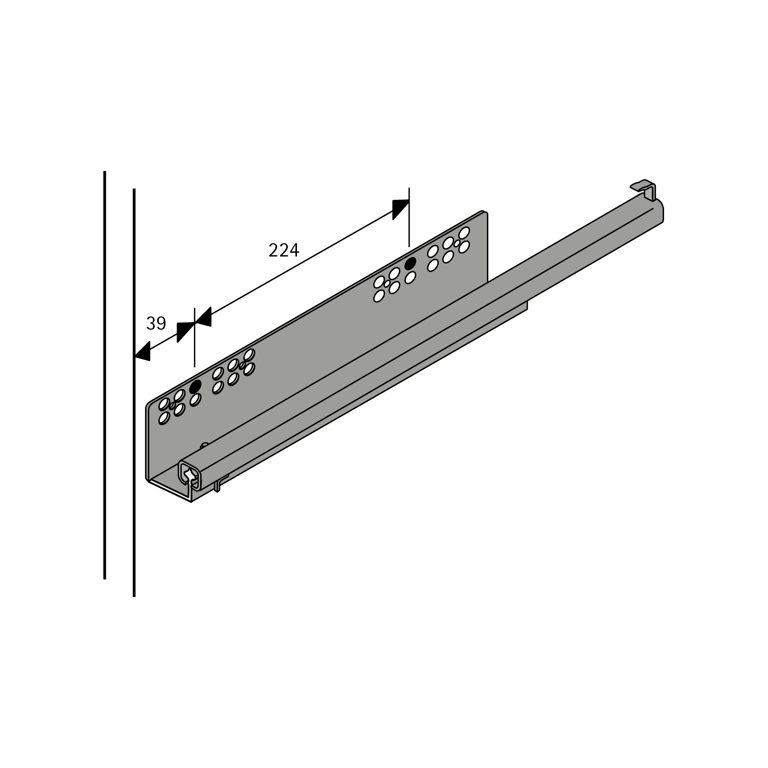 Amari Hosenhalter ausziehbar für LB 600-700mm