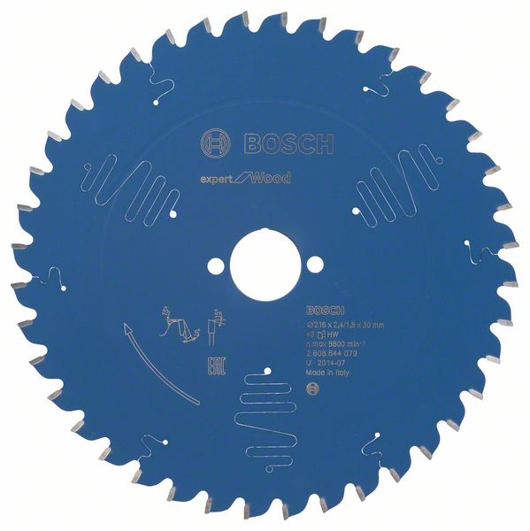Bosch Kreissägeblatt 216x30mm Z40 negativ -5°