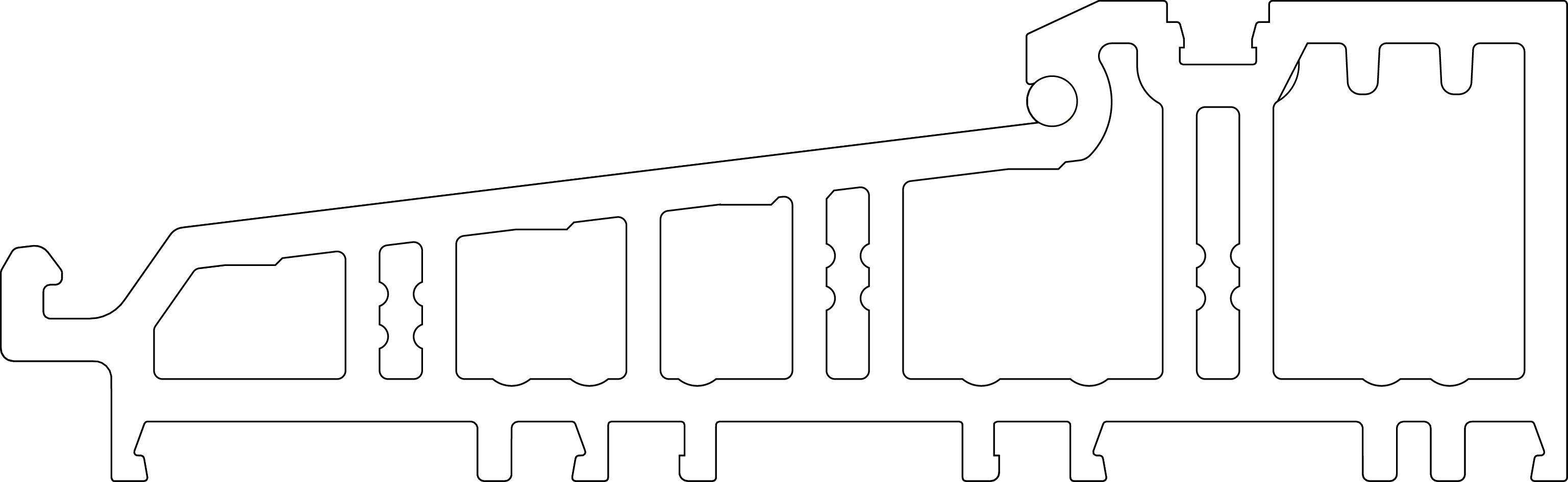 493303 Patio Life Bodenschwelle grau 3000mm