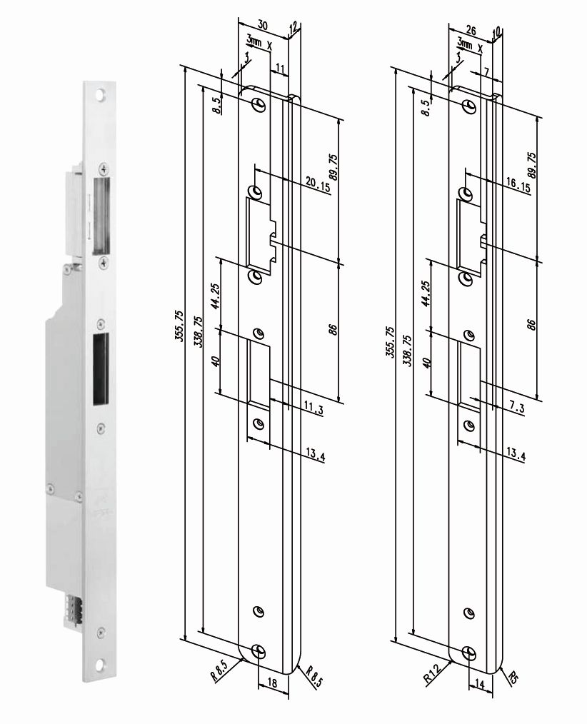Artikelbild 1 des Artikels Mediator Türöffner mit Winkelschließblech links Mediator Türöffner mit Winkelschließblech links