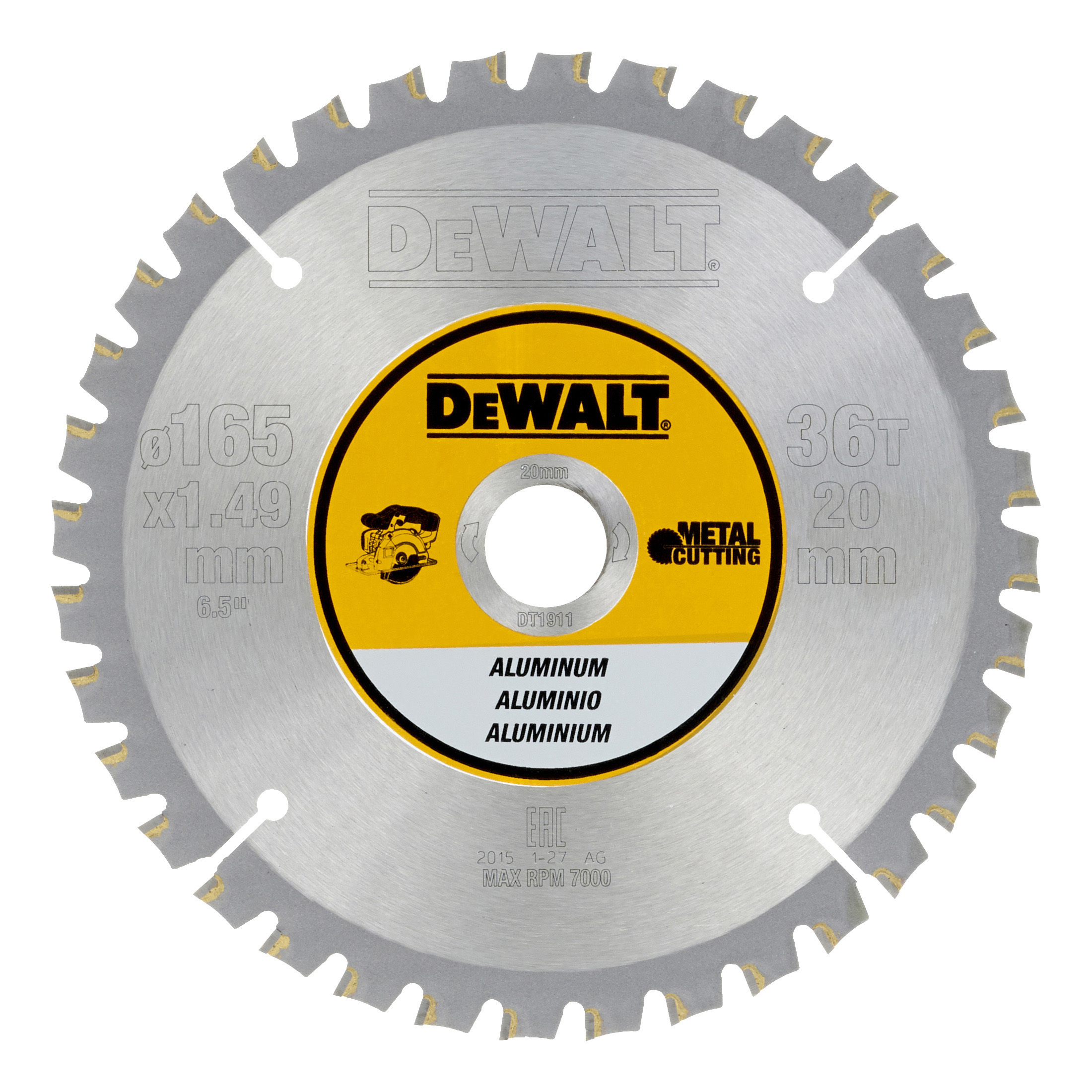 Artikelbild 1 des Artikels DeWALT Kreissaegeblatt Akku 165/20mm 36FZ DeWALT Kreissaegeblatt Akku 165/20mm 36FZ