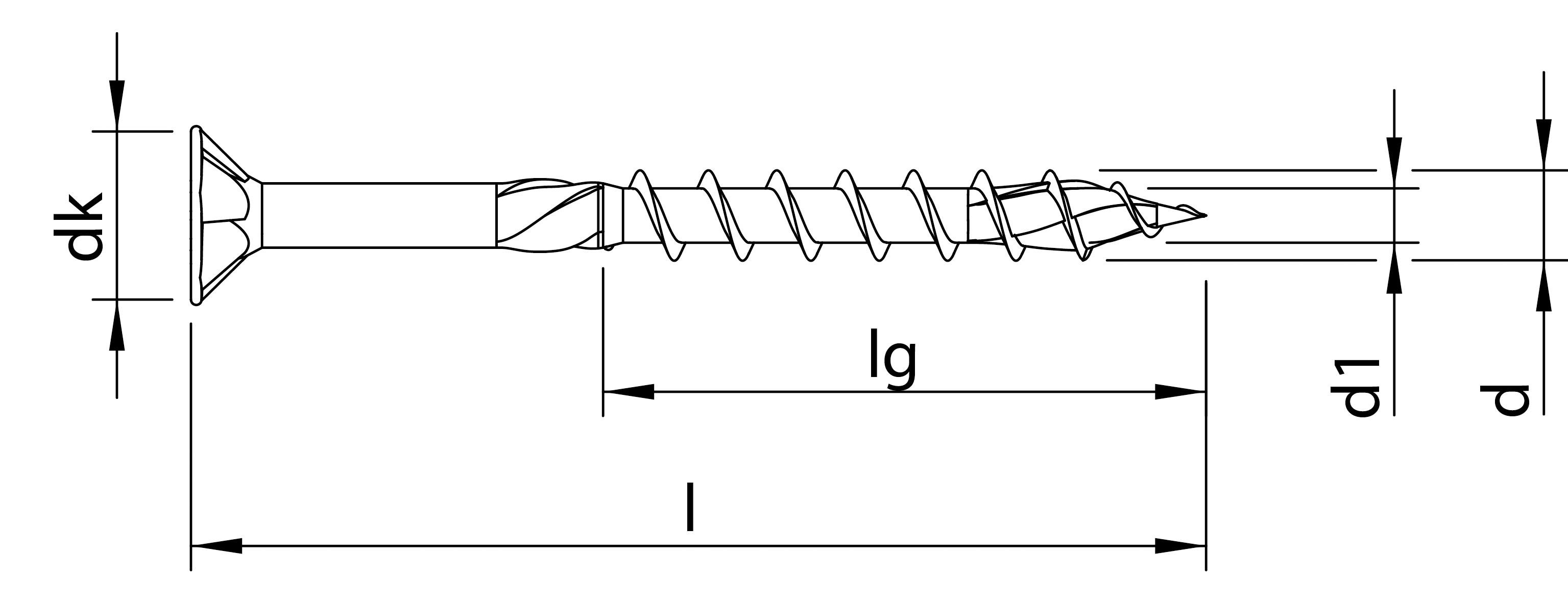 Artikelbild 2 des Artikels Spanplattenschraube 3,5x35mm TG Senkkopf