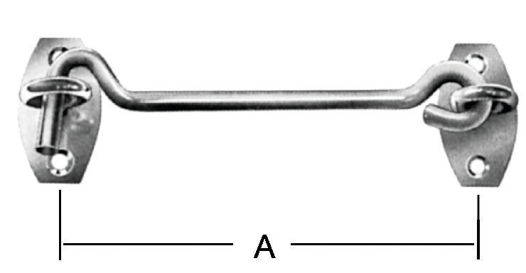 Sturmhaken mit Ösenplatte 100mm verzinkt