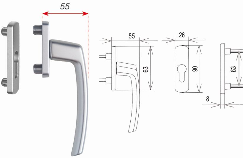 Artikelbild 1 des Artikels 11072 Griff Grt Harmony Innengriff weiß 9016 11072 Griff Grt Harmony Innengriff weiß 9016