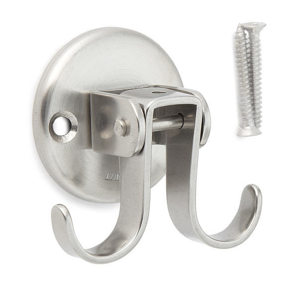 Doppel-Haken Edelstahl, 360° drehbar,