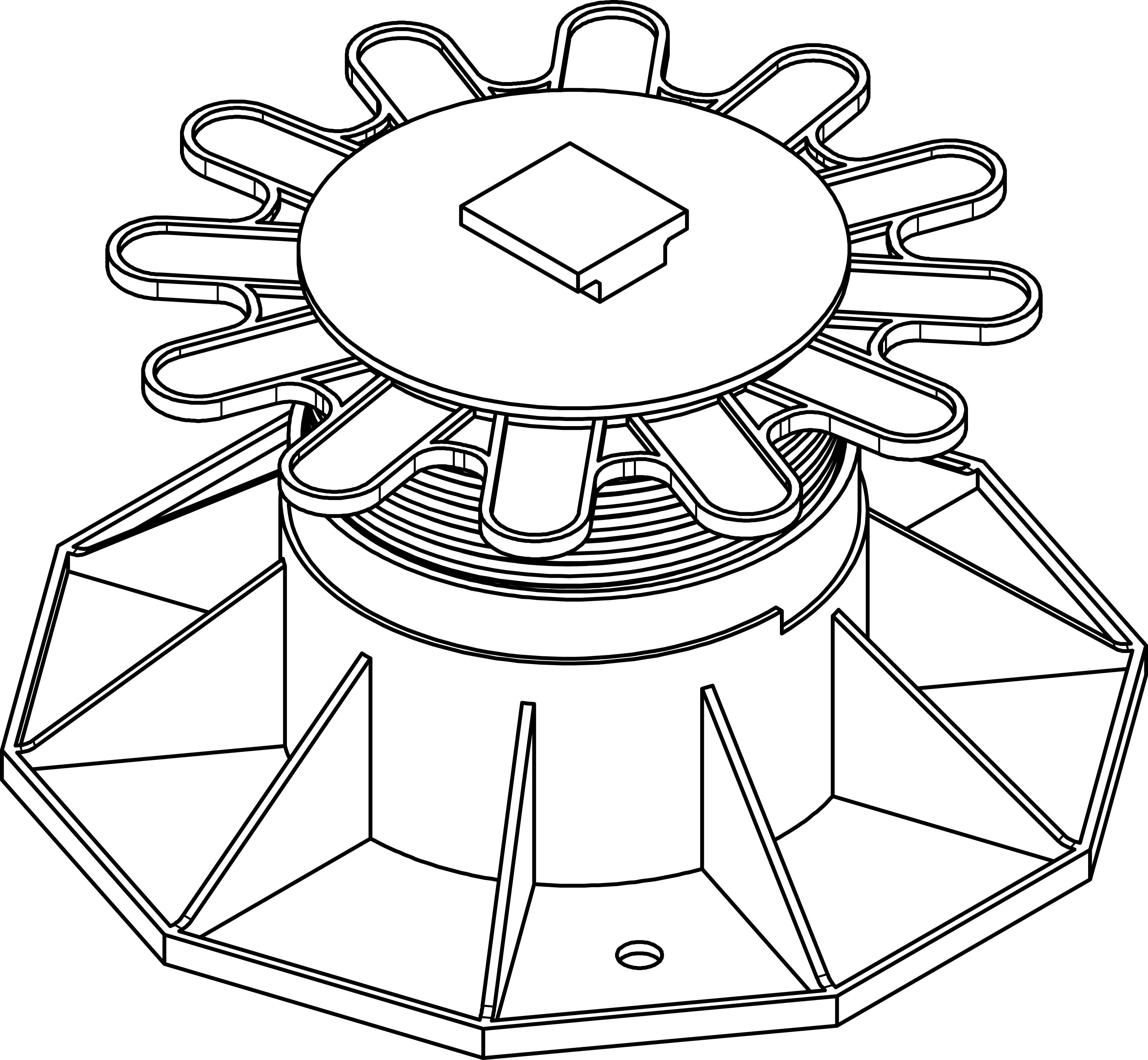 terrafina Stellfuß mit Adapter für UK-Profil 80x35