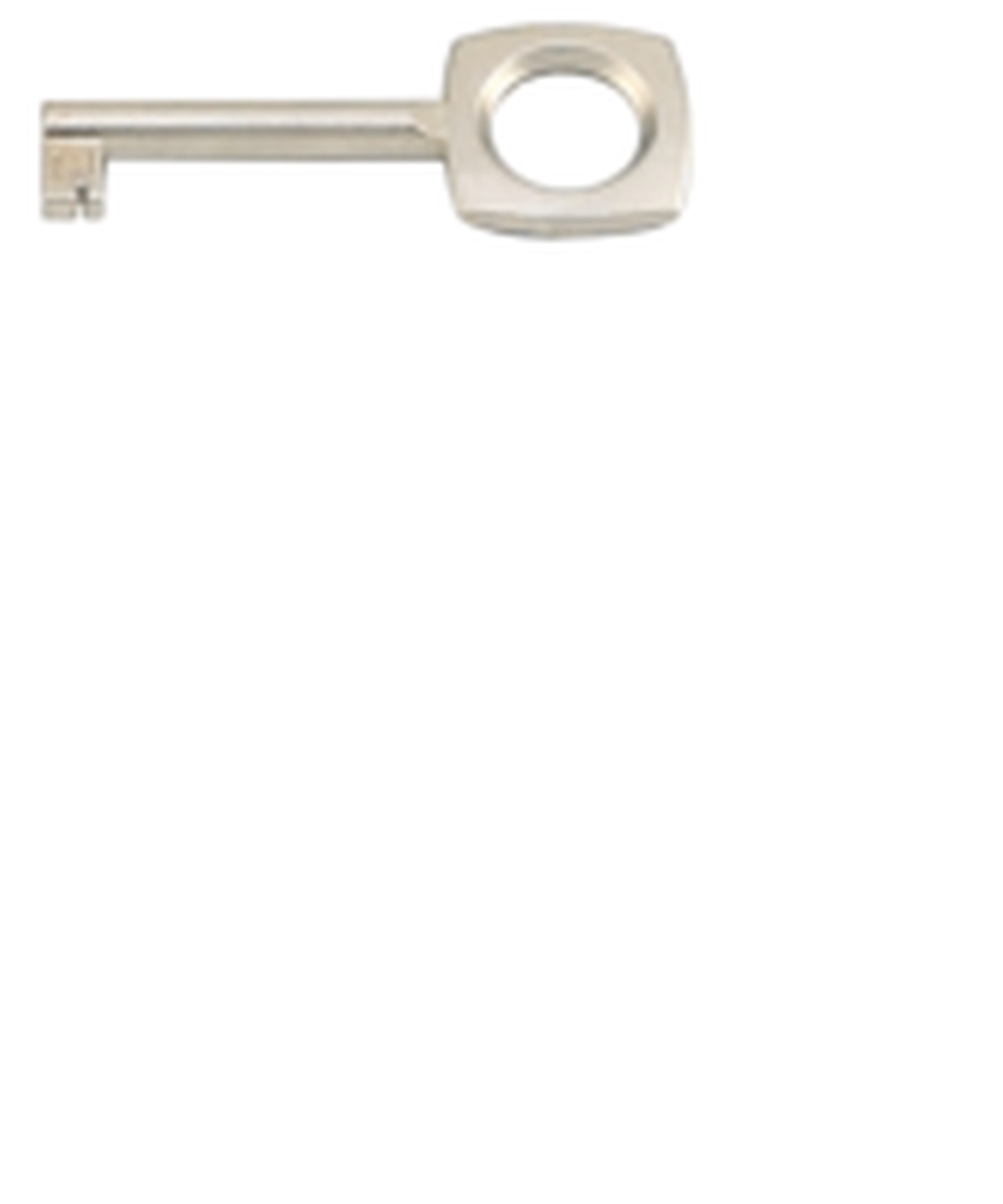Schlüssel Typ 20, vernickelt matt, Länge 65