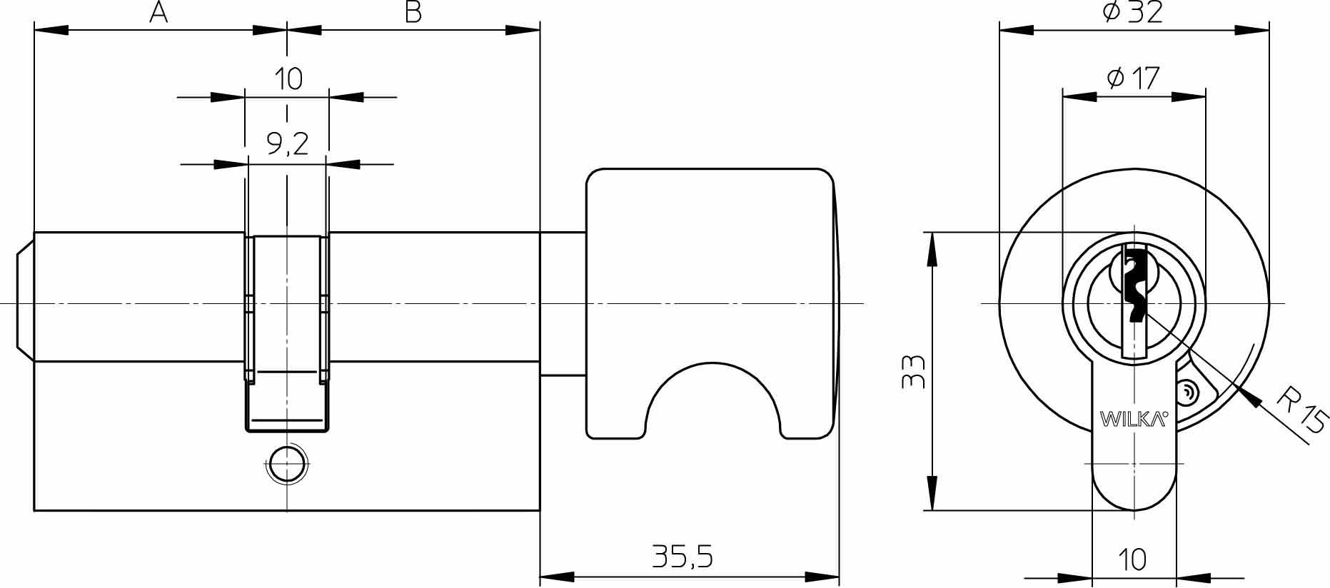 Artikelbild 2 des Artikels Wilka Knaufzylinder Nr. 1405 Mmv K 26 S 30 mm