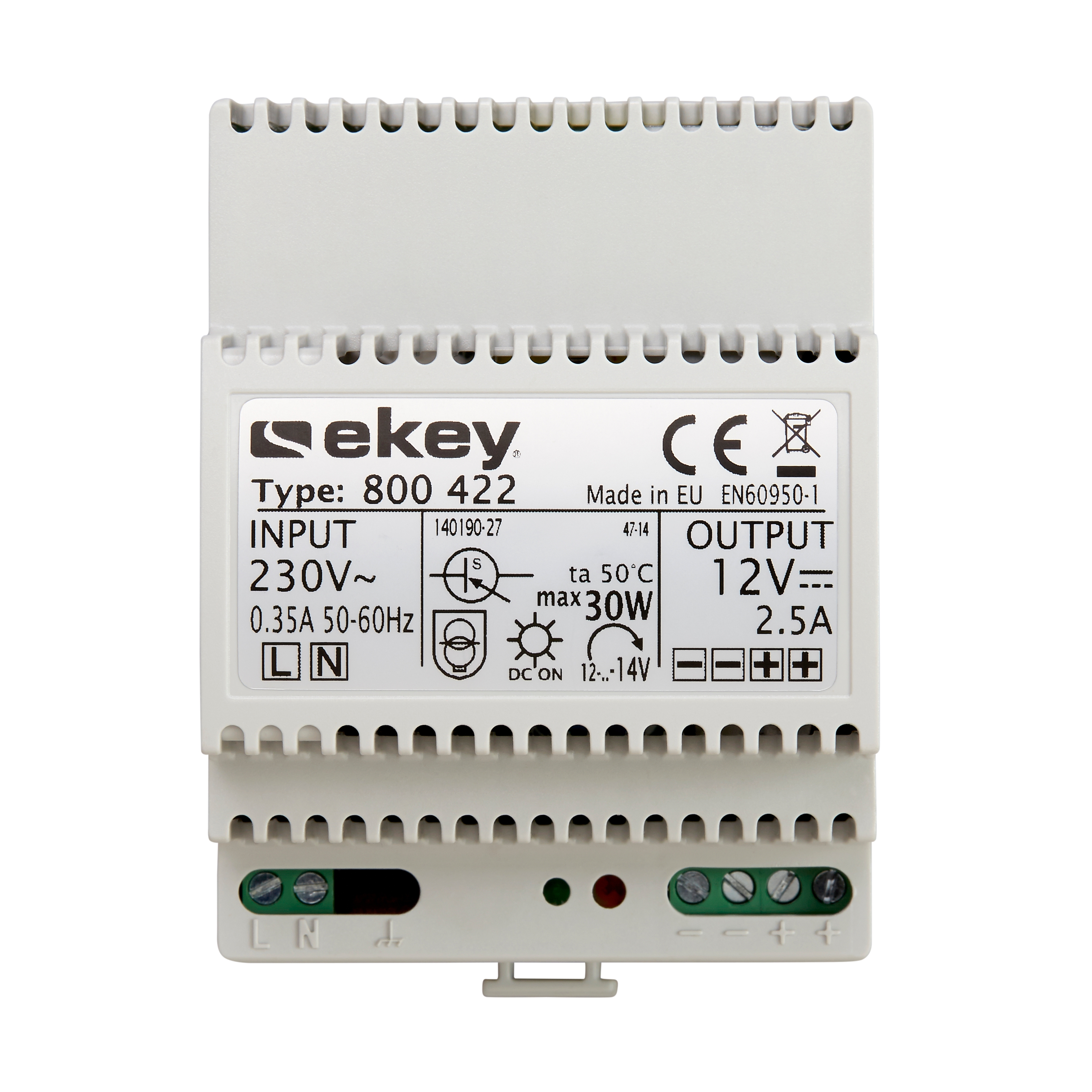 Artikelbild 1 des Artikels ekey Hutschienennetzteil 230 VAC/ 12 VDC/ 2A ekey Hutschienennetzteil 230 VAC/ 12 VDC/ 2A
