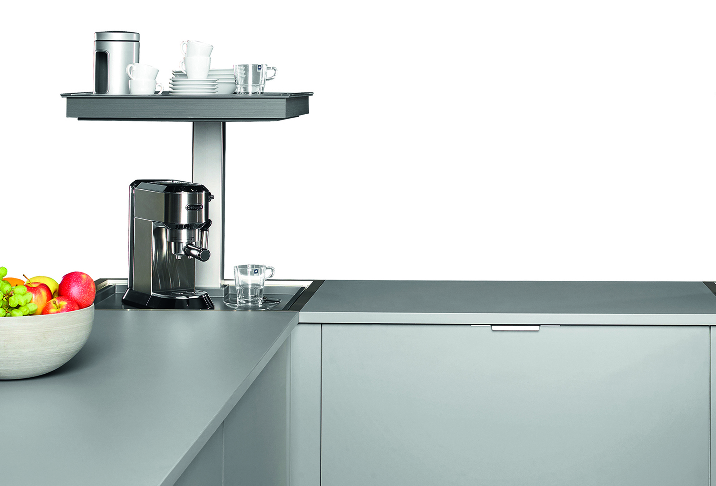 "Qanto" vertikal Eckschranklift, 2 Tablare,
