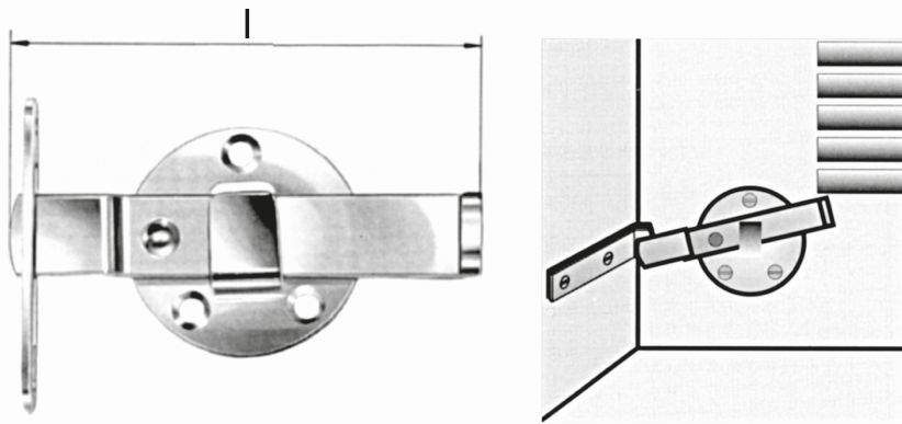 Einflügelverschluss Typ 21/3, 100 mm, links -