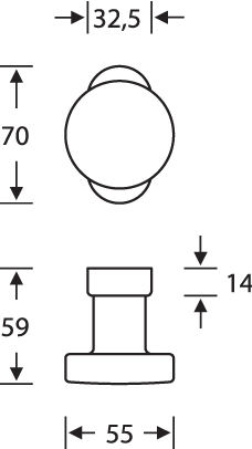 Artikelbild 2 des Artikels FSB Türknopf auf ovaler Rosette 07 0829 22801