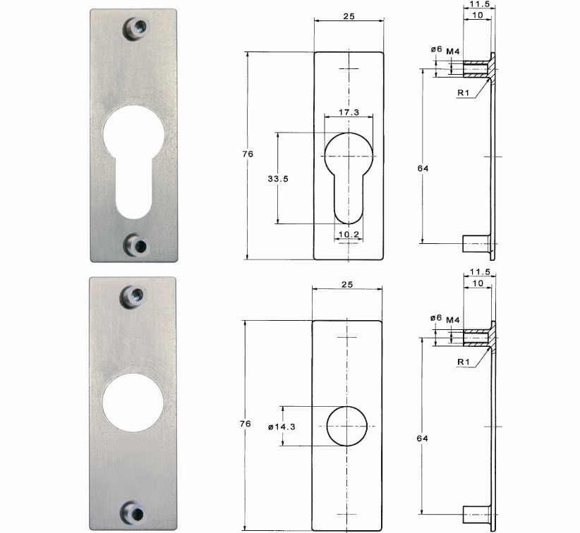 Artikelbild 2 des Artikels JuNie Schlüsselschild PZ 7424 vernickelt
