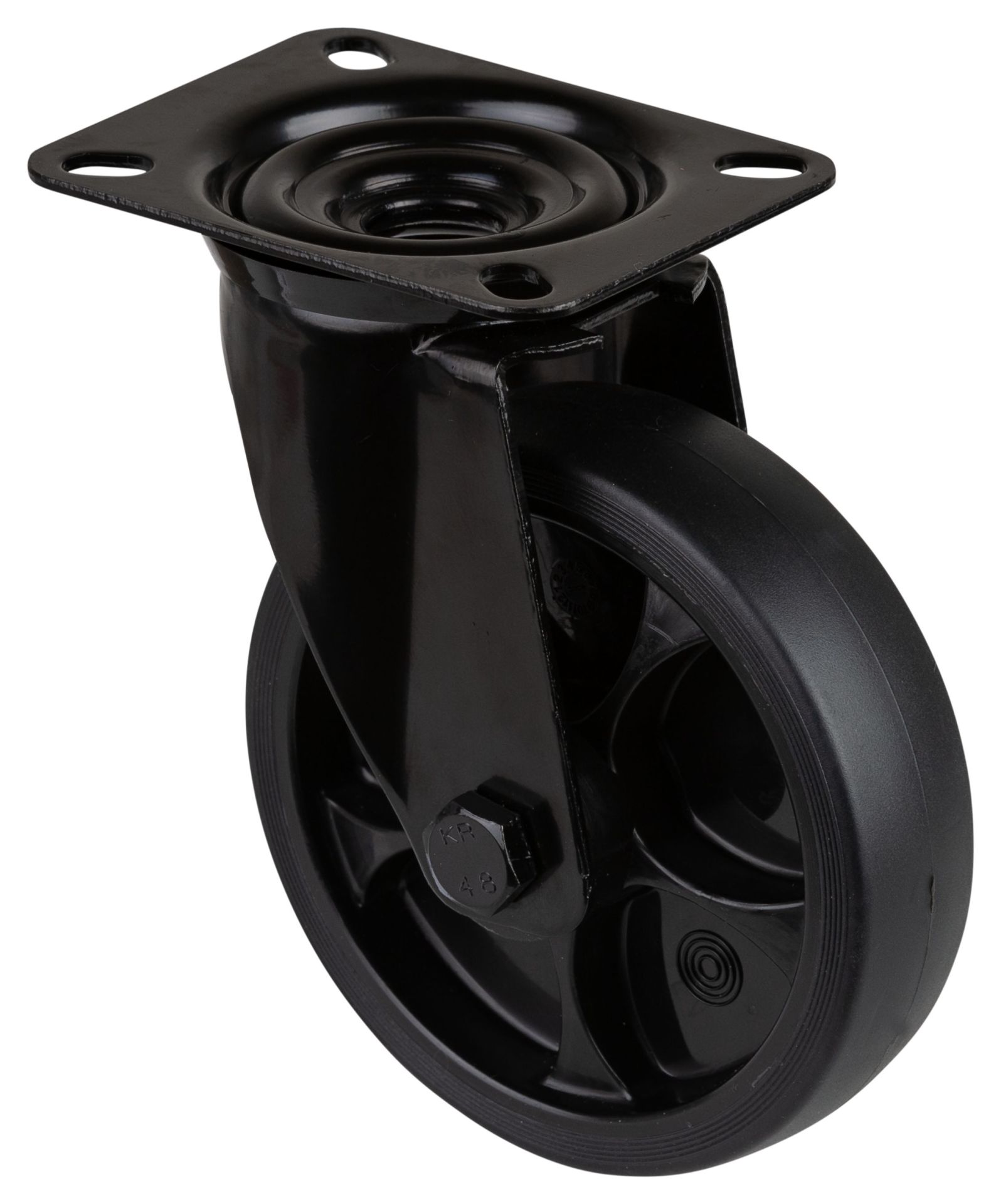 Artikelbild 1 des Artikels Transport-Lenkrolle schwarz Rad Ø 125mm, Bauhöhe Transport-Lenkrolle schwarz Rad Ø 125mm, Bauhöhe