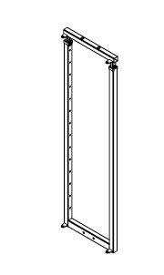 Hochschrankauszug, TAL-Gate 3, Rahmen für 500er,