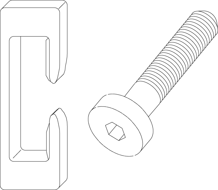 44324 Mittelverschluß HS senkrecht Silber