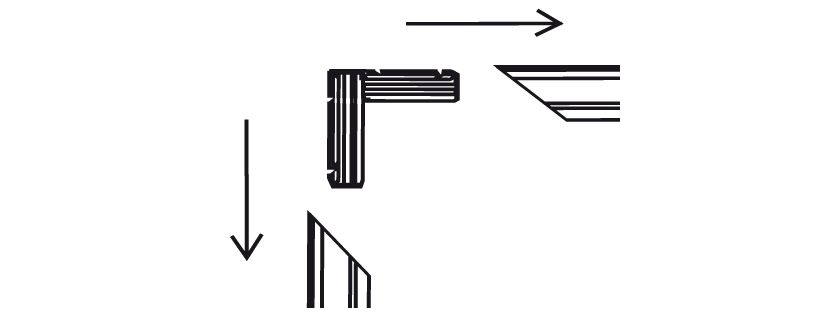 Insektenschutz Inneneckverbinder für Gehrungs-