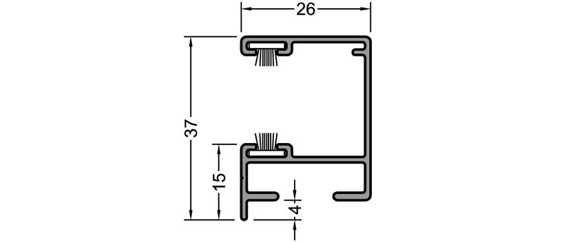 GUTMANN Rollladenführung P 6044 RAL 9016 GG