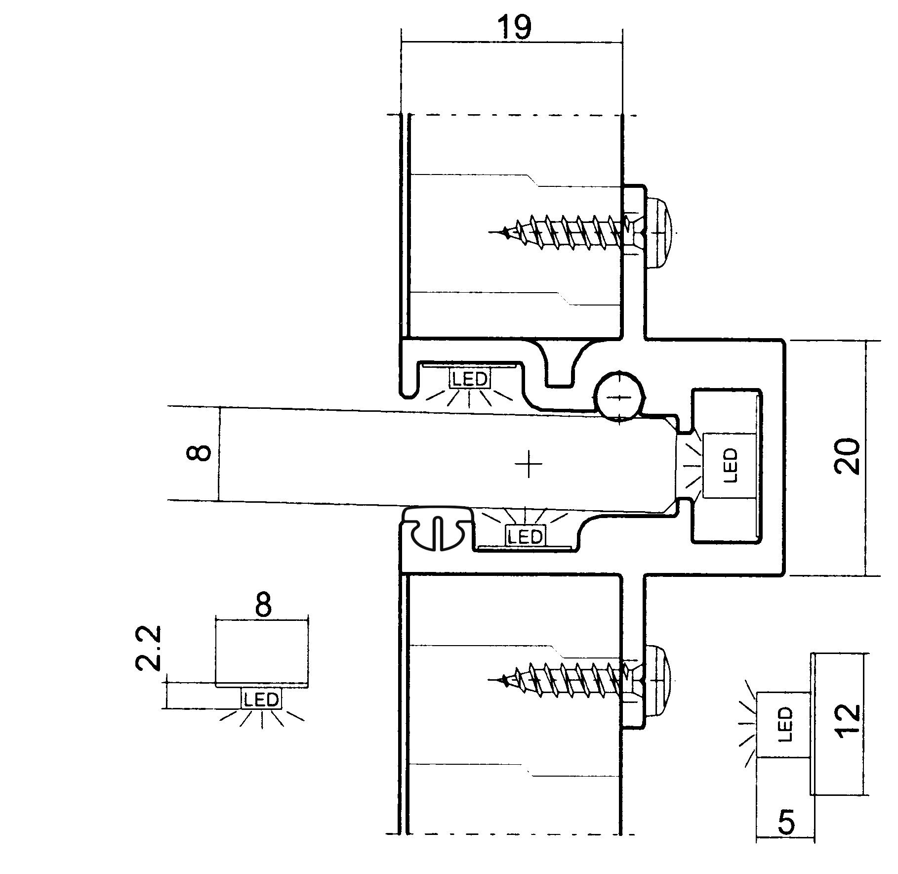 Artikelbild 3 des Artikels Glasboardprofil zum Anschrauben, für 8mm Glas,