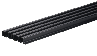 CD Halter z. Aufkleb., L 1050mm,Kstst.schwarz