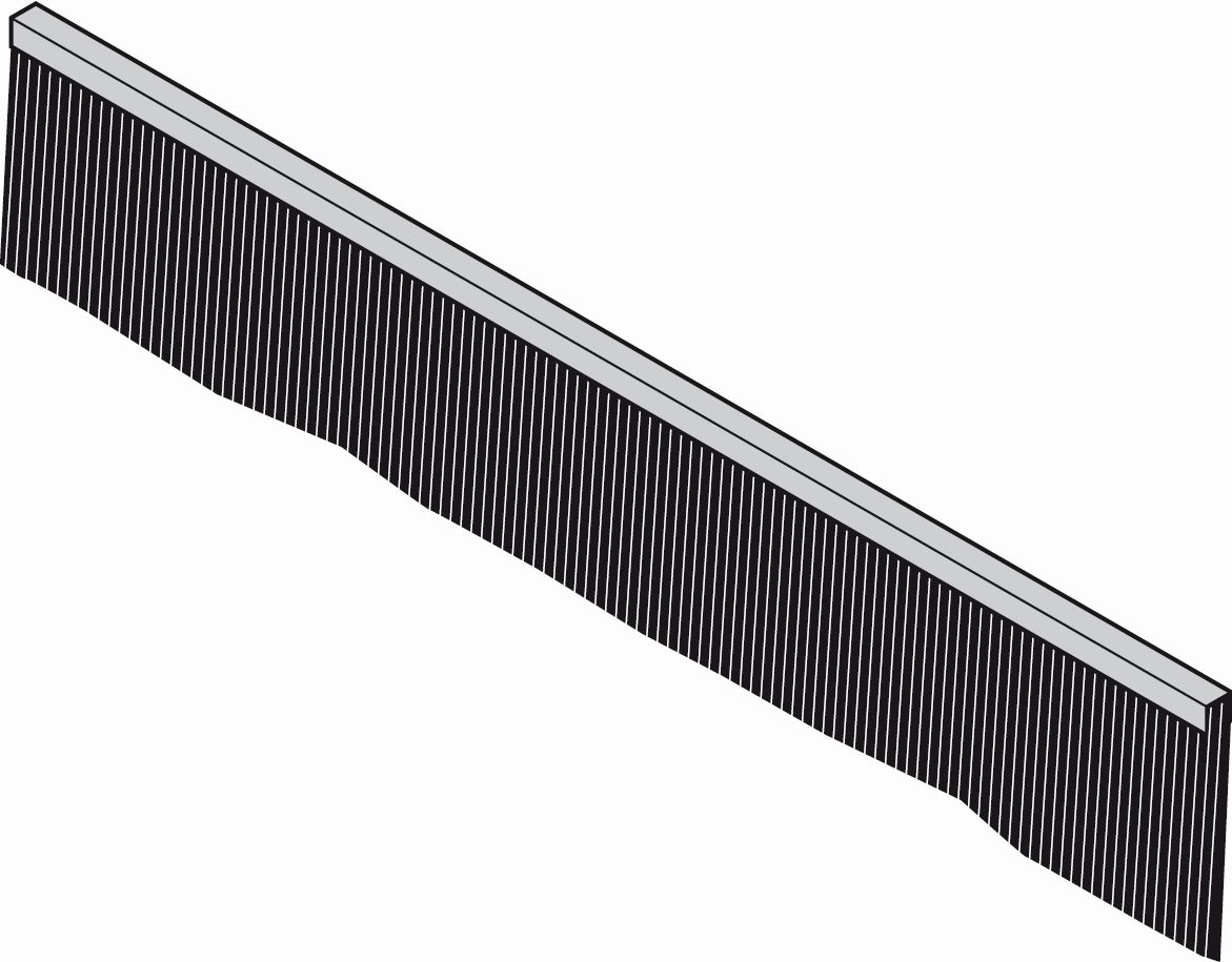 97-9-79048_grau.jpg Renz Bürste gegen Zugluft für Briefkasten B 260mm