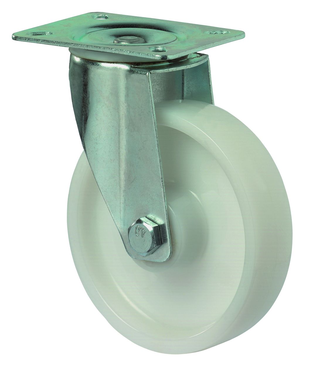 Artikelbild 1 des Artikels Lenkrolle Ø100mm Kunststoff weiß Bauhöhe 128mm Lenkrolle Ø100mm Kunststoff weiß Bauhöhe 128mm