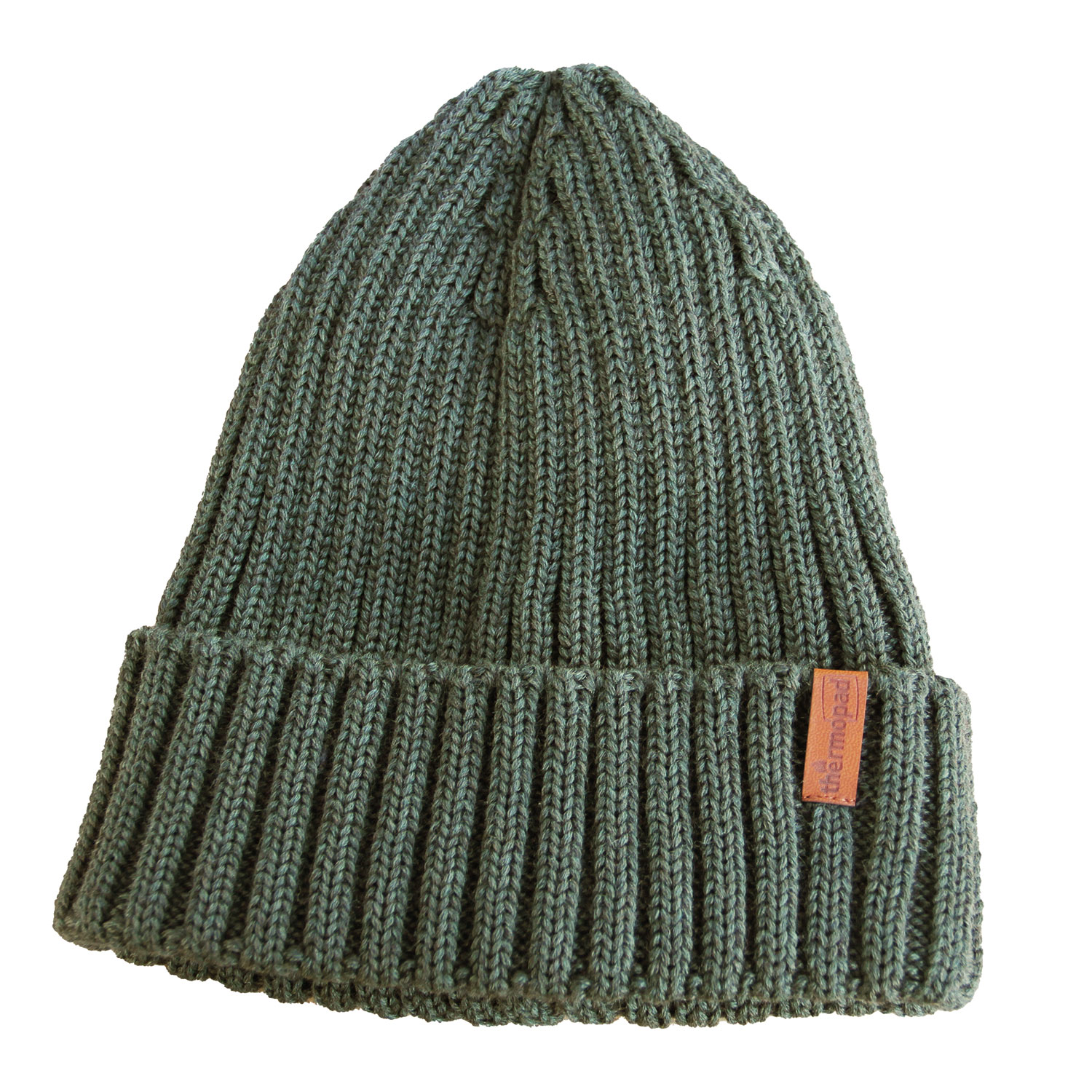 Thermopad Beanie Merino Wolle olive