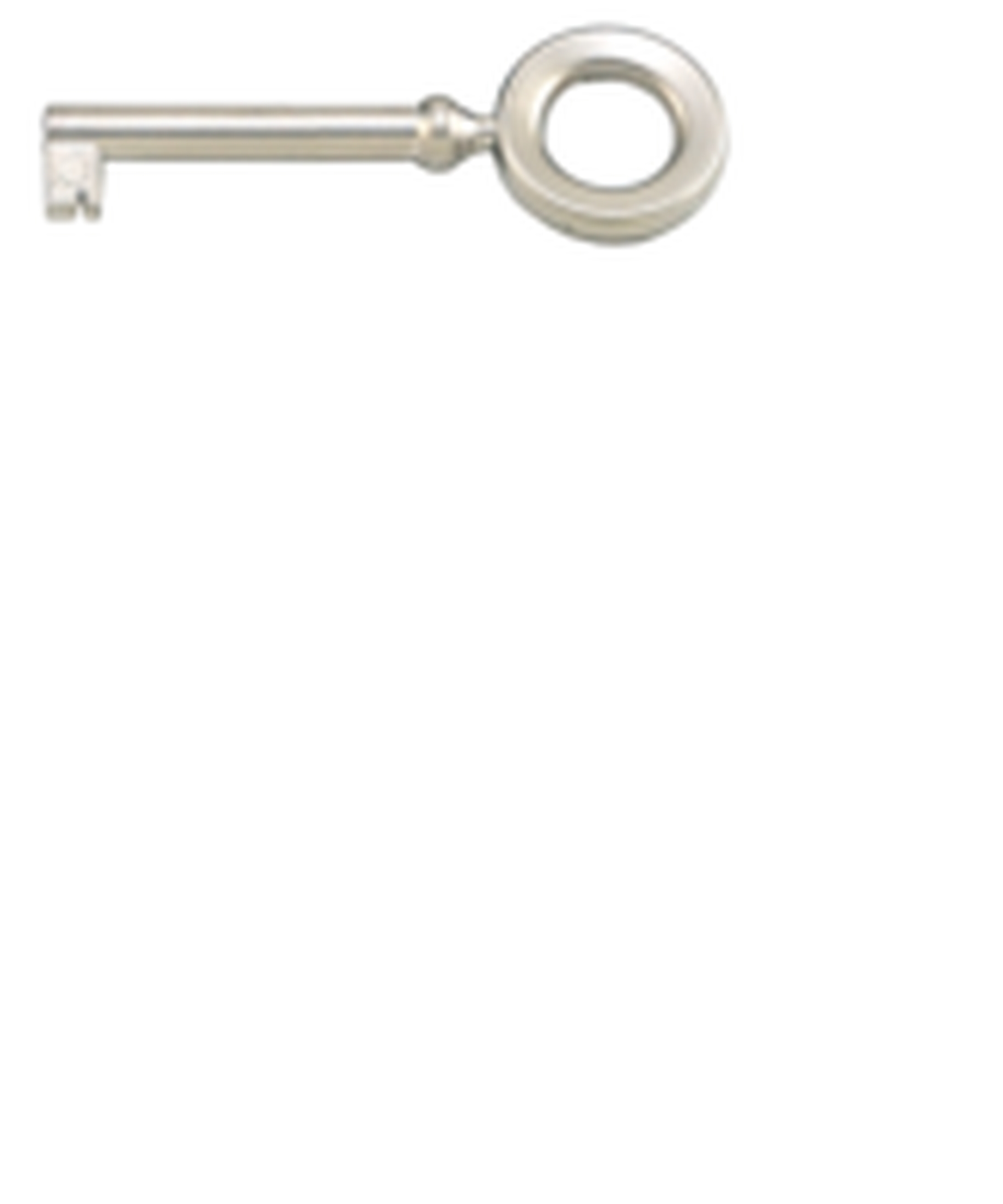 Schlüssel Typ 08, vernickelt-matt, Länge 75mm