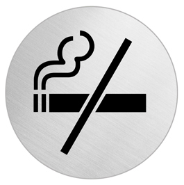 Hinweisschild Ø 100 mm "Nicht Rauchen"