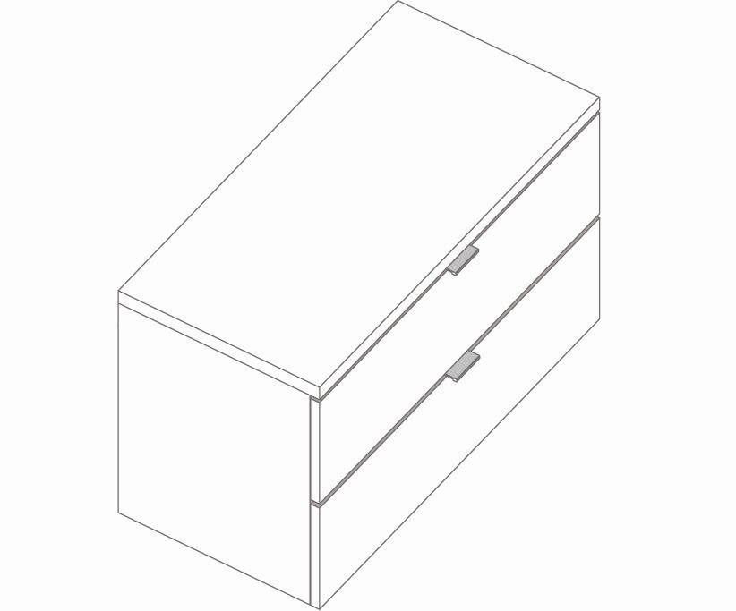 Artikelbild 1 des Artikels Dolle Sideboard mit 2 Schubladen 800x400x450 weiß Dolle Sideboard mit 2 Schubladen 800x400x450 weiß