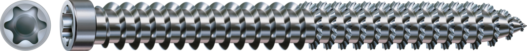 Rahmenanker 7,5x 60mm Vollgewinde Zylinderkopf