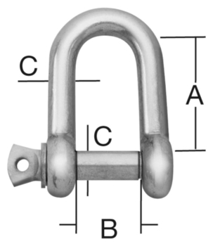 Schäkel 14X8X4 mm RF 2 St.
