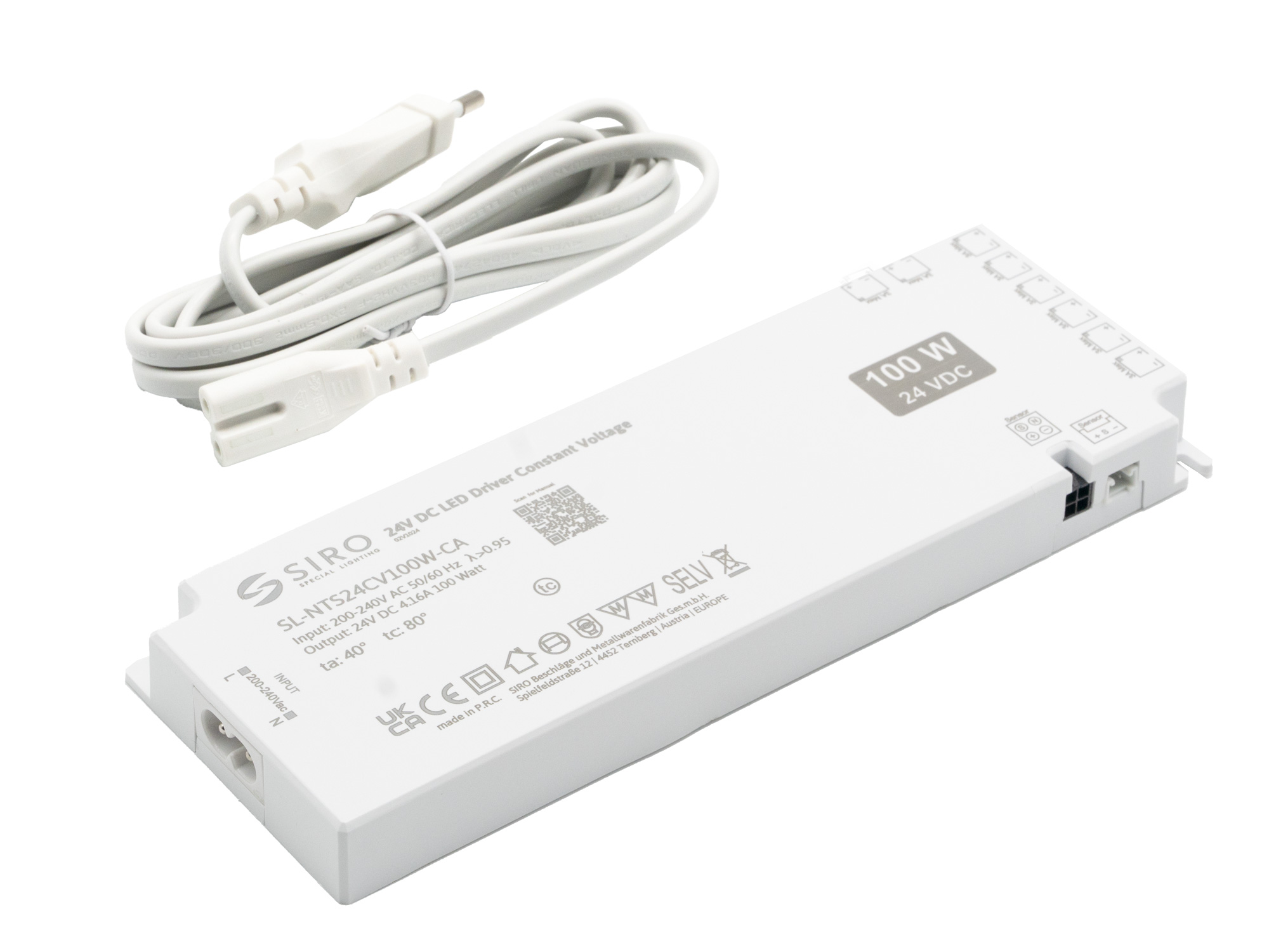 LED-Konverter 230 V, 24 V DC, 100 Watt, Anschluss