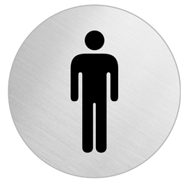 Hinweisschild Ø 100 mm "Herren"