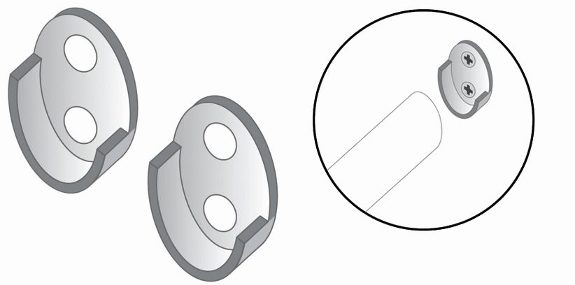 Artikelbild 1 des Artikels Dolle Schrankrohrlager für Wandbefestigung, chrom Dolle Schrankrohrlager für Wandbefestigung, chrom