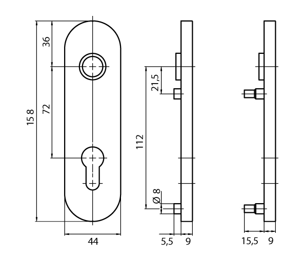 Artikelbild 2 des Artikels OGRO Premium ZT-Kurzschildpaar 7051K BB 72 mm