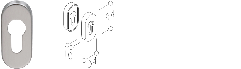 Artikelbild 1 des Artikels NT Schlüsselrosettenpaar EST.SS.FS.77 PZ oval Niro NT Schlüsselrosettenpaar EST.SS.FS.77 PZ oval Niro