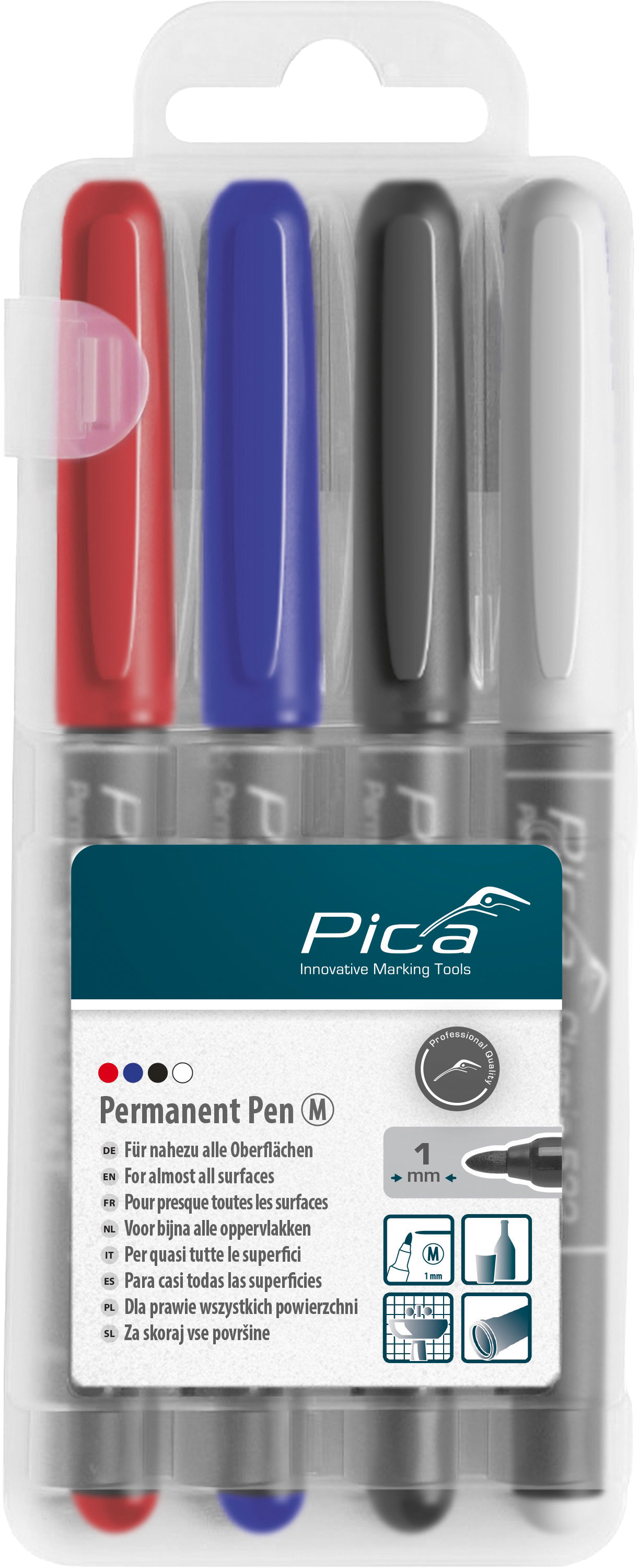 Pica Classic Permanent Pen Set 4 Farben