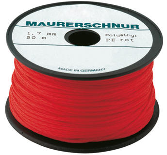Overmann Maurerschnur Polyethylen Ø 1,7mm rot