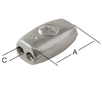 Eiformklemme 4,0 mm verz. 2 Stk.