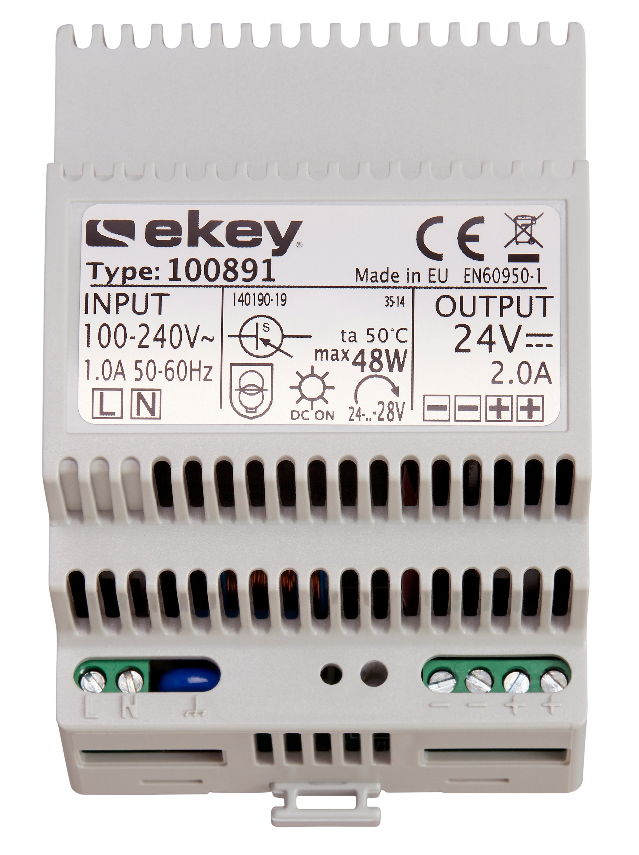 Artikelbild 3 des Artikels ekey Hutschienennetzteil 230 VAC/ 24 VDC/ 2A
