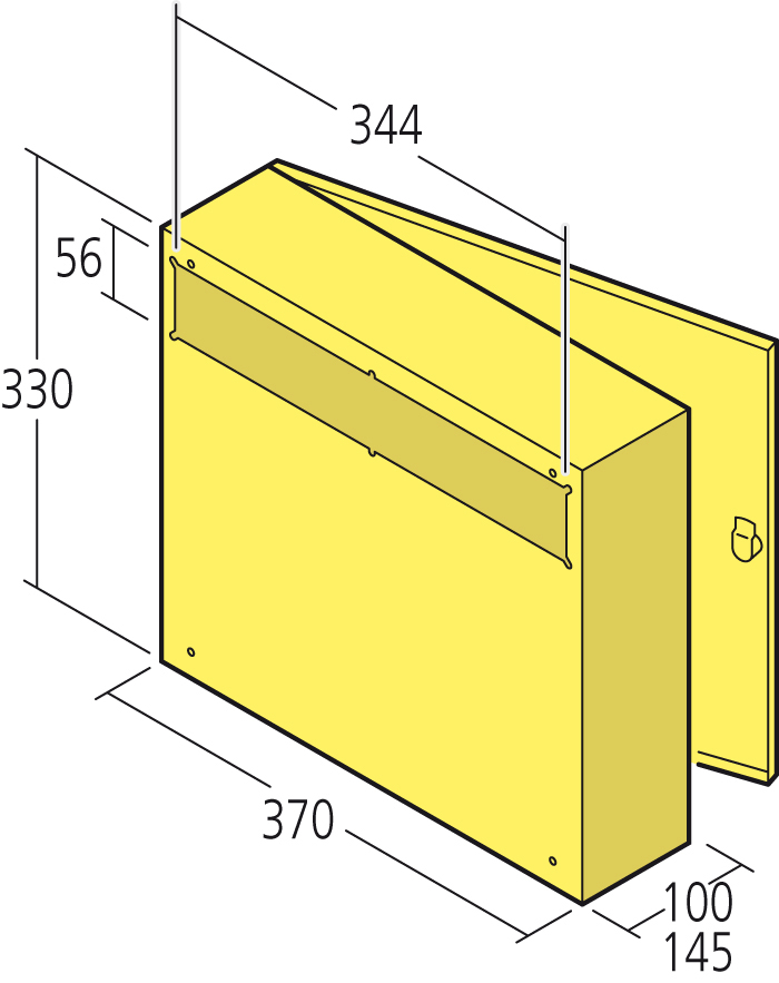 Artikelbild 1 des Artikels Renz Durchwurfbriefkasten 370x330x145mm Renz Durchwurfbriefkasten 370x330x145mm