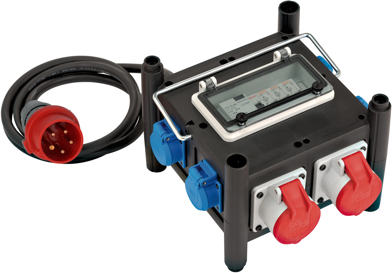 Artikelbild 1 des Artikels Kompakter GummiStromverteiler BSV 3 FI/16 2 IP44 Kompakter GummiStromverteiler BSV 3 FI/16 2 IP44