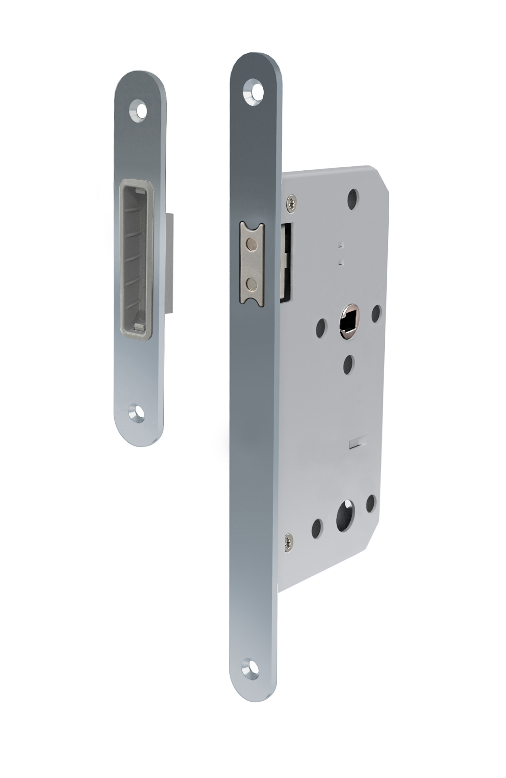 Einsteckschloss Magnet Premium - Edelstahl matt