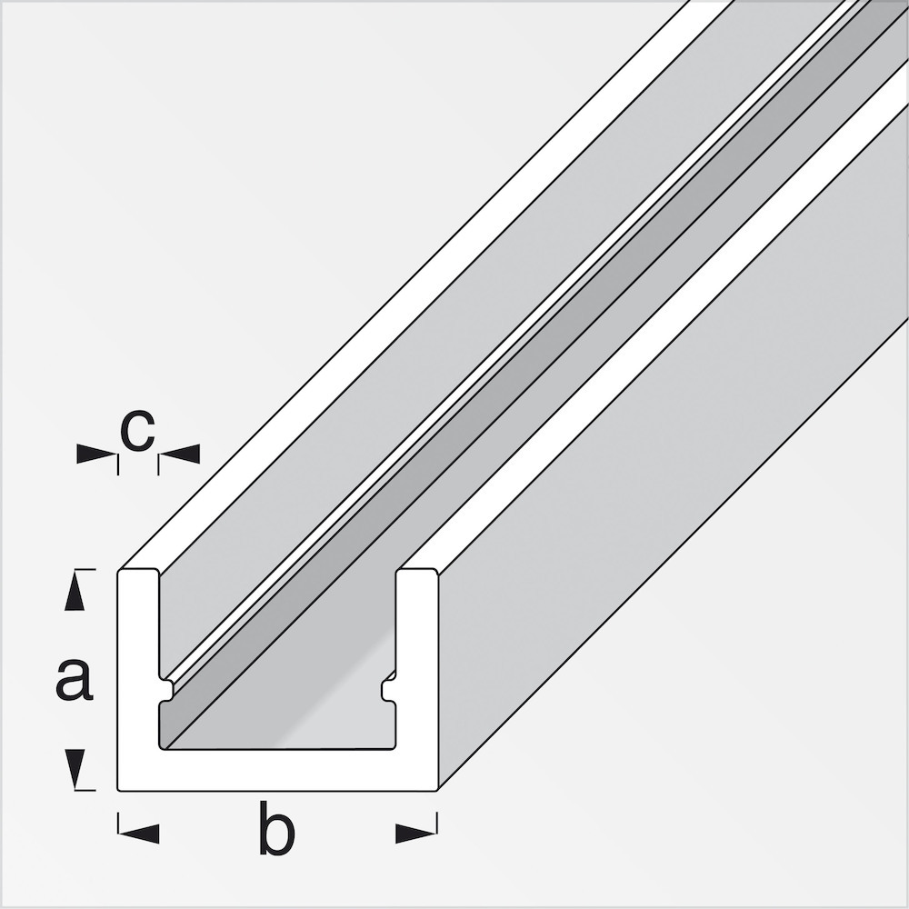 Artikelbild 4 des Artikels alfer Alu U-Profil 10 x 11,5 x 1,5mm, Lg. 2000mm