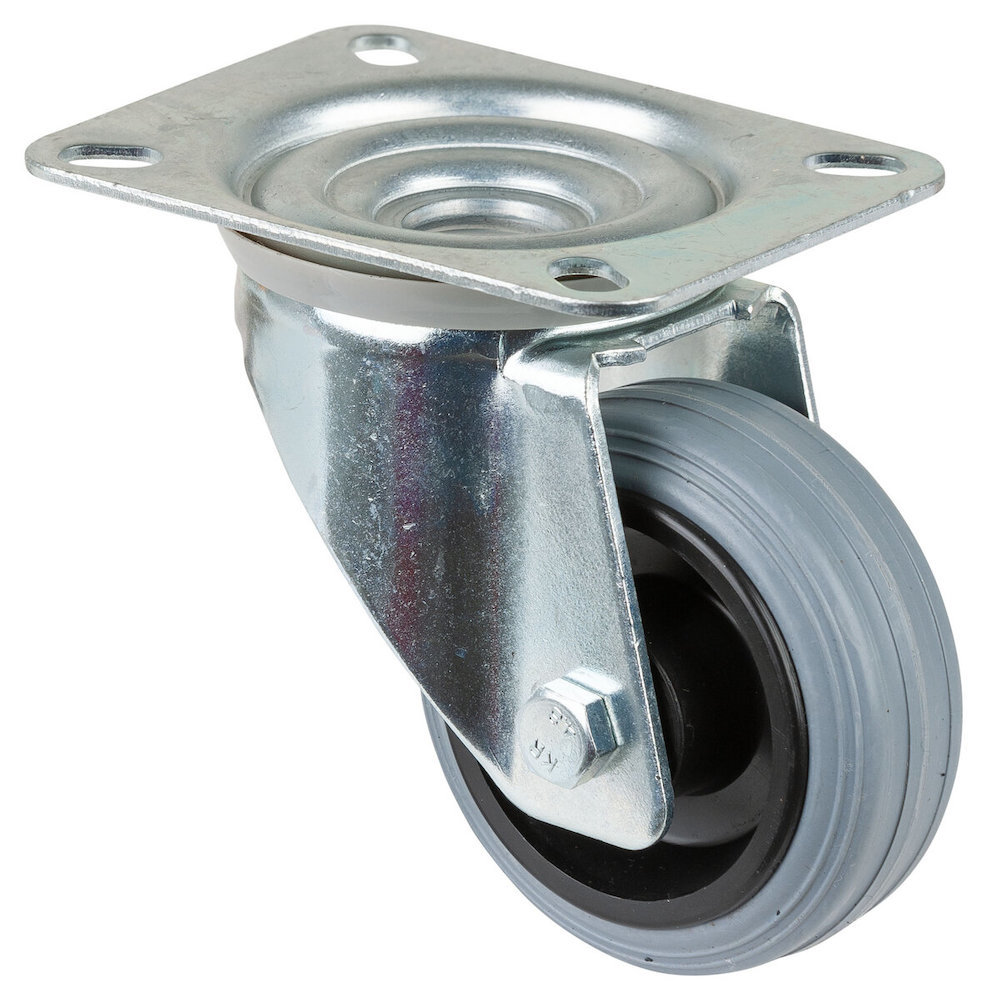 Artikelbild 4 des Artikels Lenkrolle Ø80mm Gummi grau Bauhöhe 106mm