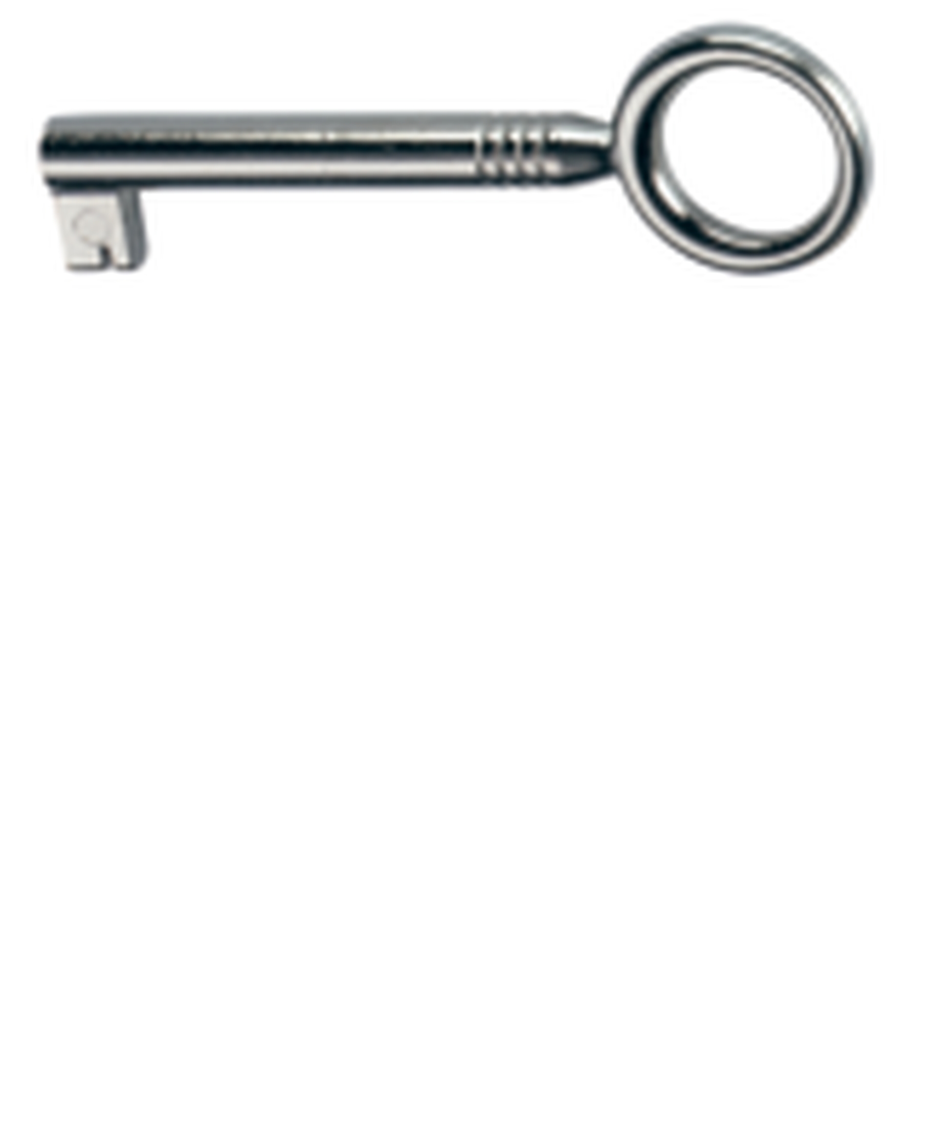 Schlüssel Typ 09 vernickelt, Länge 70mm